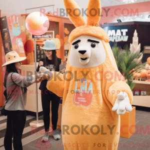 Peach Llama mascot costume...