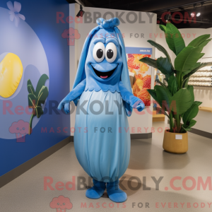 Blå Baa maskot kostume...
