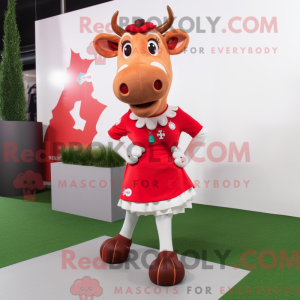 Red Jersey Cow maskot...