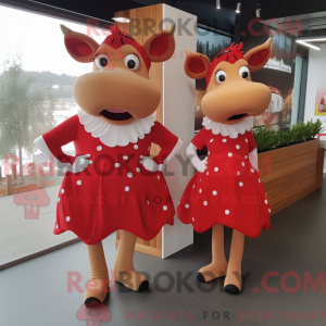Red Jersey Cow maskot...