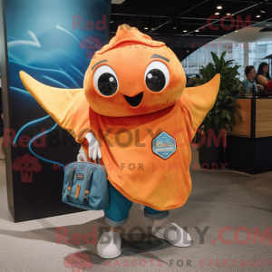 Orange Manta Ray maskerad...
