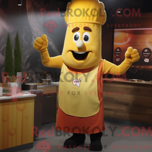 Gul gullasch maskot kostume...