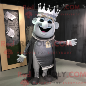 Gray King mascot costume...