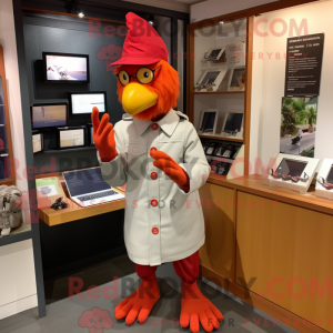 Rød kylling maskot drakt...