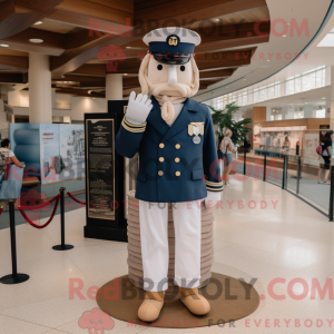 Navy Soldier maskot kostume...