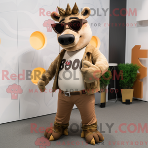 Tan Sow maskot kostume...