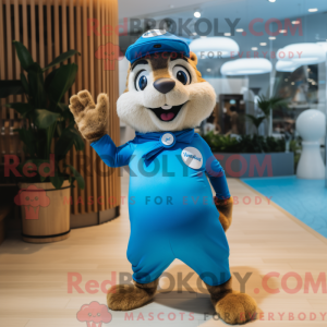 Blue Chipmunk maskot...