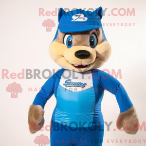 Blue Chipmunk maskot...
