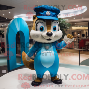 Blue Chipmunk maskot...