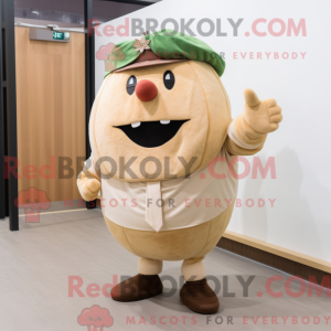 Beżowa melonowa maskotka...