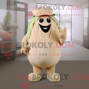 Beżowa melonowa maskotka...