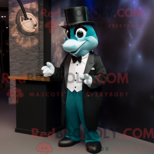 Fantasia de mascote Teal Mare com smoking e luvas - Mascotes Mare - REBROKO_321953 - RedBrokoly.com