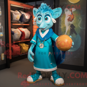 Turquoise Magician mascot...