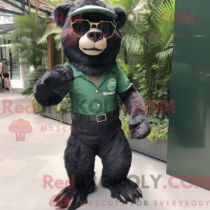 Skovgrøn brillebjørn maskot...