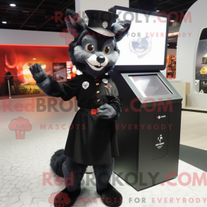 Black Fox-maskotdraktfigur...