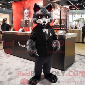 Black Fox-maskotdraktfigur...