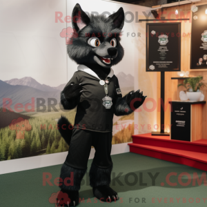 Black Fox-maskotdraktfigur...