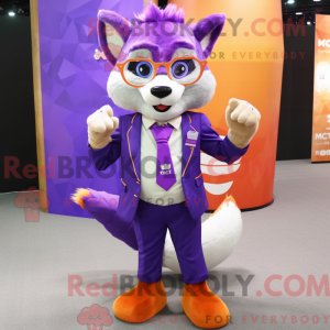 Purple Fox-maskotdraktfigur...