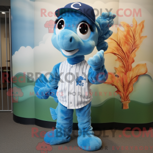Blue Seahorse maskot...