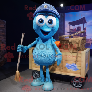 Personaggio mascotte blu...