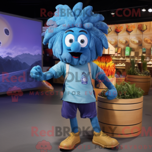 Personaggio mascotte blu...