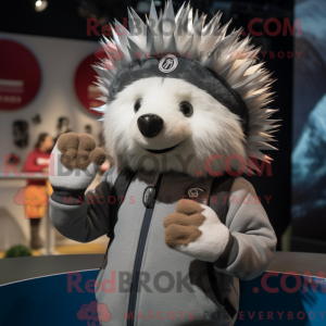 Sølv Porcupine maskot...