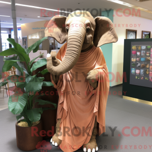 Tan Elephant mascot costume...