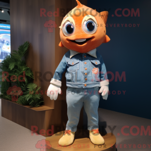 Oransje tunfisk maskot...