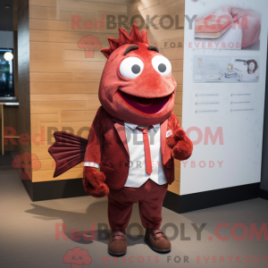 Postava maskota Maroon Fish...