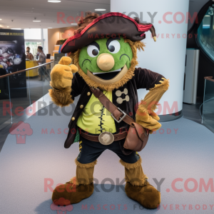 Olive Pirate maskot kostyme...