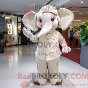 Beige elefant maskot...