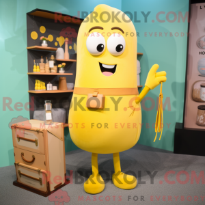 Gul Aglet maskot kostume...