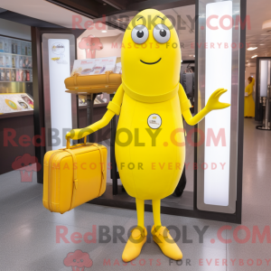 Gul Aglet maskot kostume...