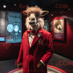 Maroon Angora Goat maskot...
