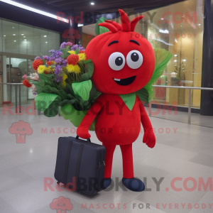 Rood boeket bloemen...