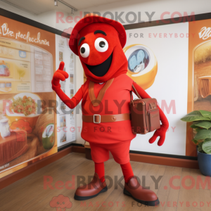 Personaggio mascotte rosso...