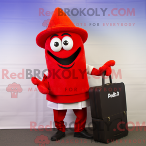 Rød Paella maskot kostume...