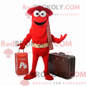 Rød Paella maskot kostume...