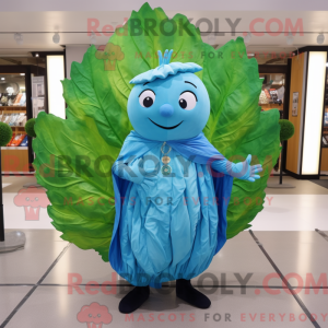 Blue Cabbage Leaf maskot...