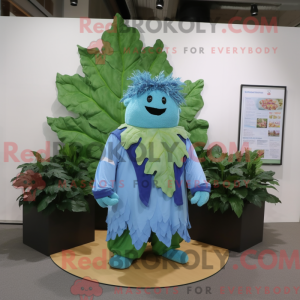 Blue Cabbage Leaf mascot...