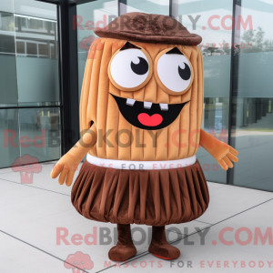 Brun hamburger maskot...