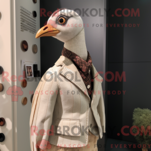 Beige Perlehøns maskot...