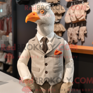 Beige Perlehøns maskot...
