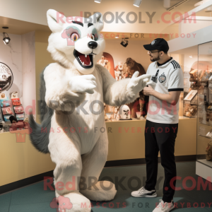 Cream Wolf-mascottekostuum...