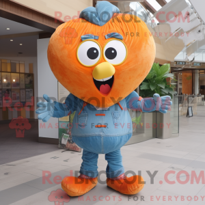 Orange Heart maskot kostume...