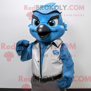 Cyan Blue Jay Maskottchen...