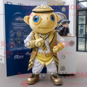 Gouden Gyro-mascottekostuum...