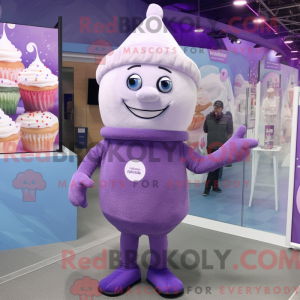 Lavendel Cupcake maskot...