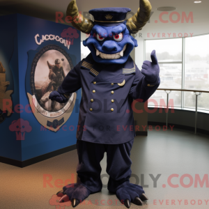 Navy Demon-mascottekostuum...