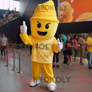 Mascotte de Pop Corn jaune...